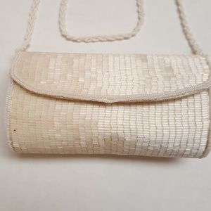White Pearl Clutch Bag